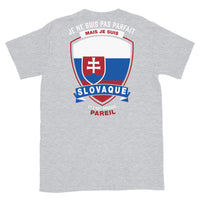 Thumbnail for T-shirt Slovaque bleu marine dos - Je ne suis pas parfait mais.
