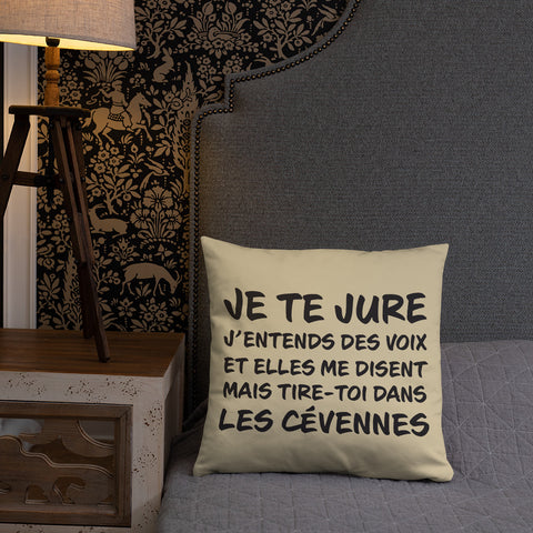 Tire toi Dans les Cévennes - Coussin décoratif et humoristique sur les Cévennes - Ici & Là - T-shirts & Souvenirs de chez toi