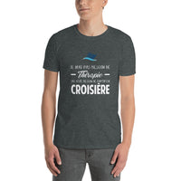 Thumbnail for T-shirt Croisière gris foncé chiné - Je n'ai pas besoin de thérapie