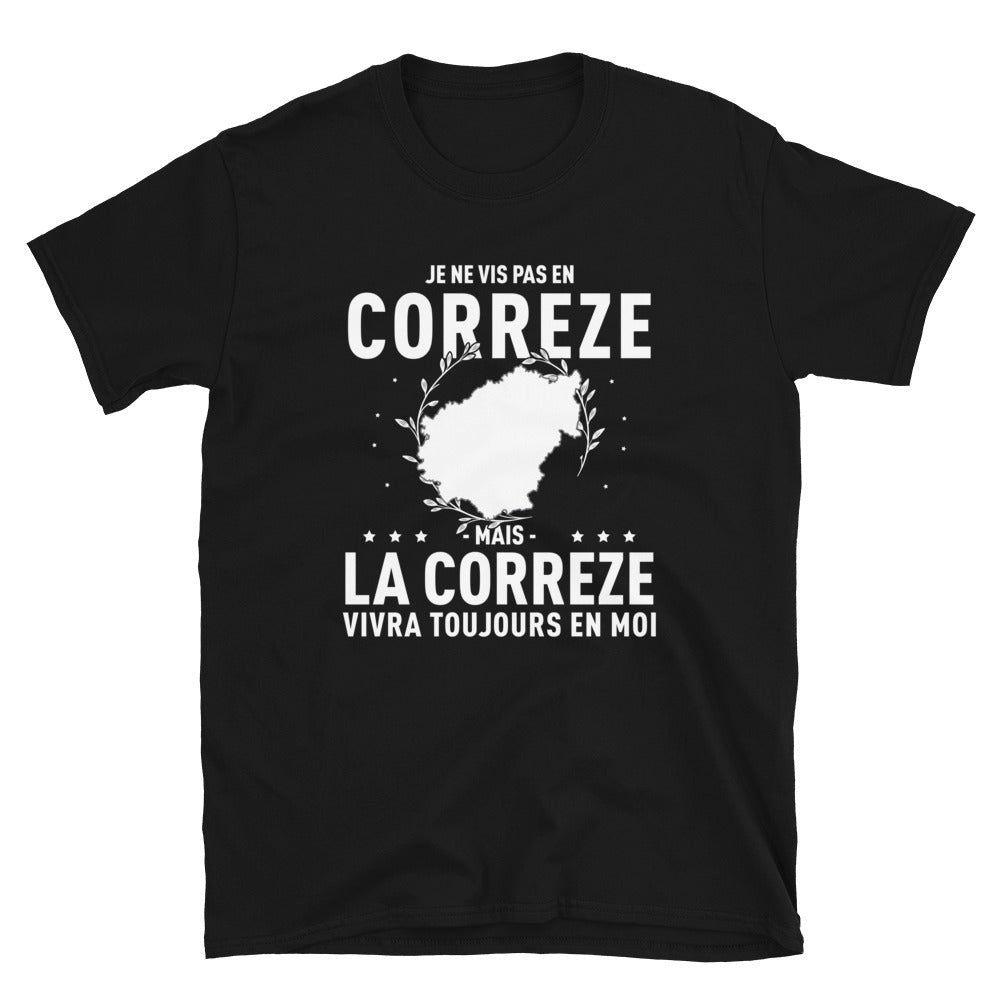 T-shirt Corrèze noir - La fierté locale en coton doux