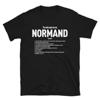 Thumbnail for T-shirt Normand noir - Tu sais que tu es normand quand...