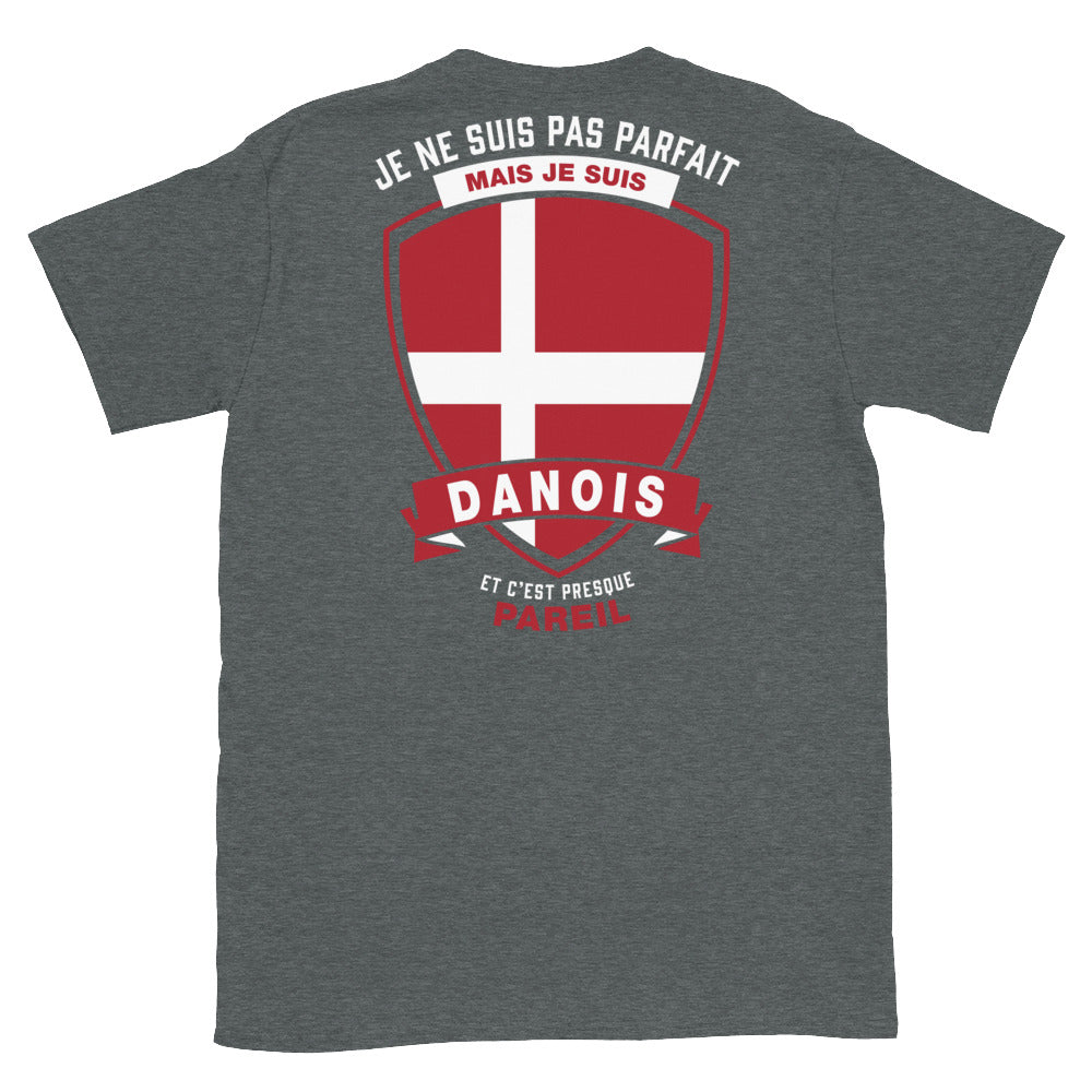 T-shirt Danemark bleu marine - Je ne suis pas parfait mais.