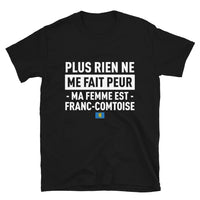 Thumbnail for T-shirt Franche-Comté noir - Ne cherchez plus, ma femme est.