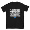 T-shirt Franche-Comté noir - Ne cherchez plus, ma femme est.