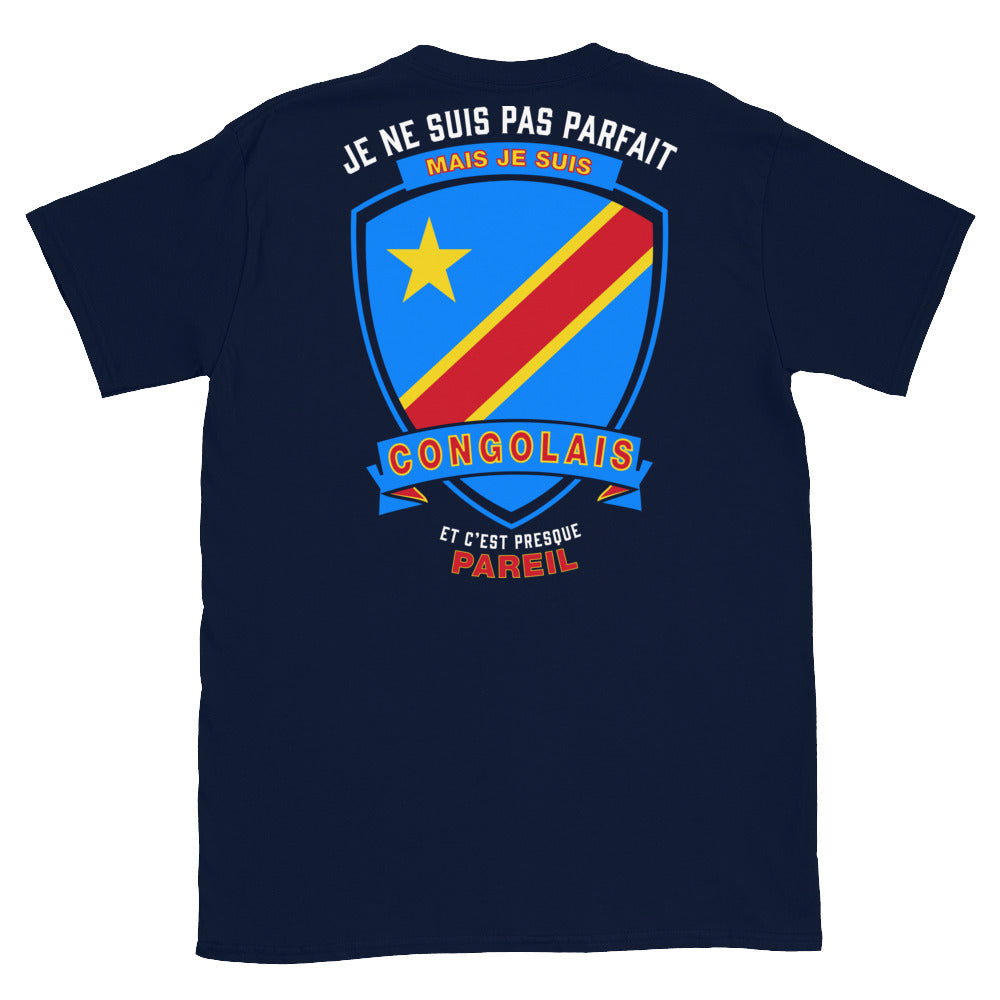 T-shirt Congo noir dos - Je ne suis pas parfait mais