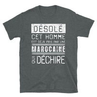 Thumbnail for T-shirt Maroc bleu marine - Désolé ce mec est pris par une fille qui déchire