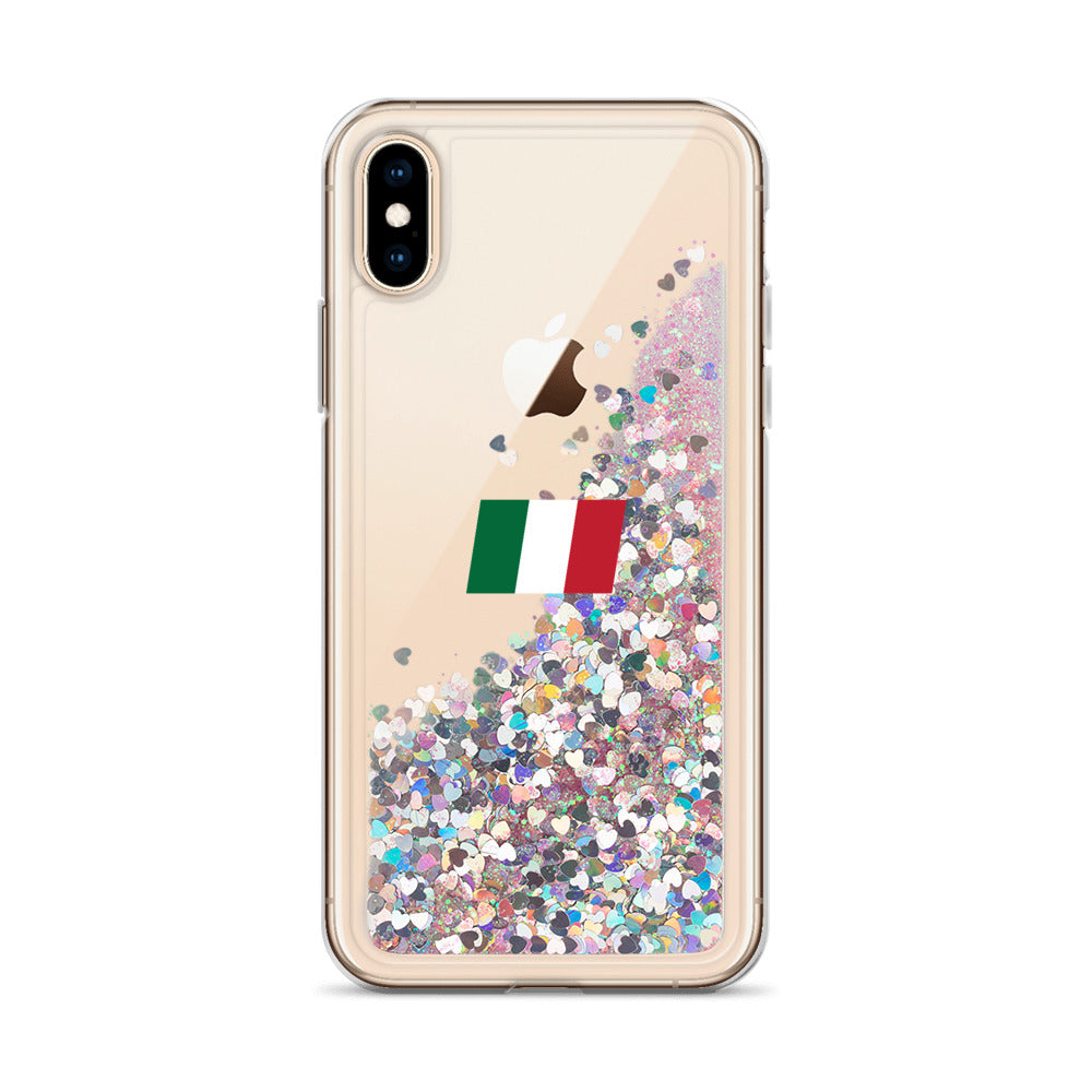 Italia - Italie -  Coque de Téléphone à Paillettes Liquides - Ici & Là - T-shirts & Souvenirs de chez toi