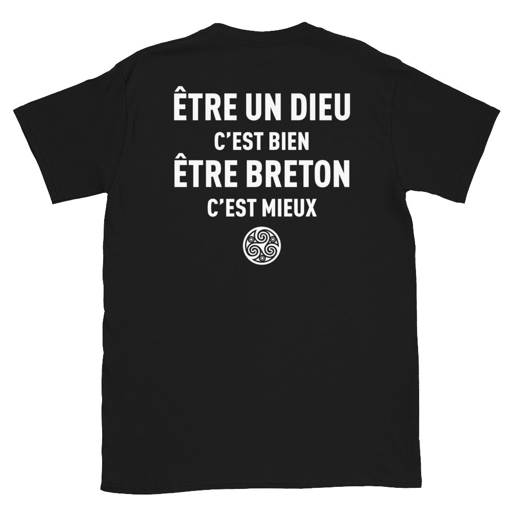 T-shirt Bretagne bleu marine - Être un Dieu c'est mieux