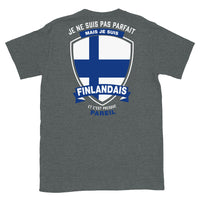 Thumbnail for T-shirt Finlande bleu marine - Je ne suis pas parfait mais.