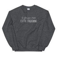 Thumbnail for Sweatshirt Italie noir - Fée pas chier cette Italienne