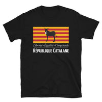 Thumbnail for T-shirt République Catalane noir - Liberté Égalité Cargolade
