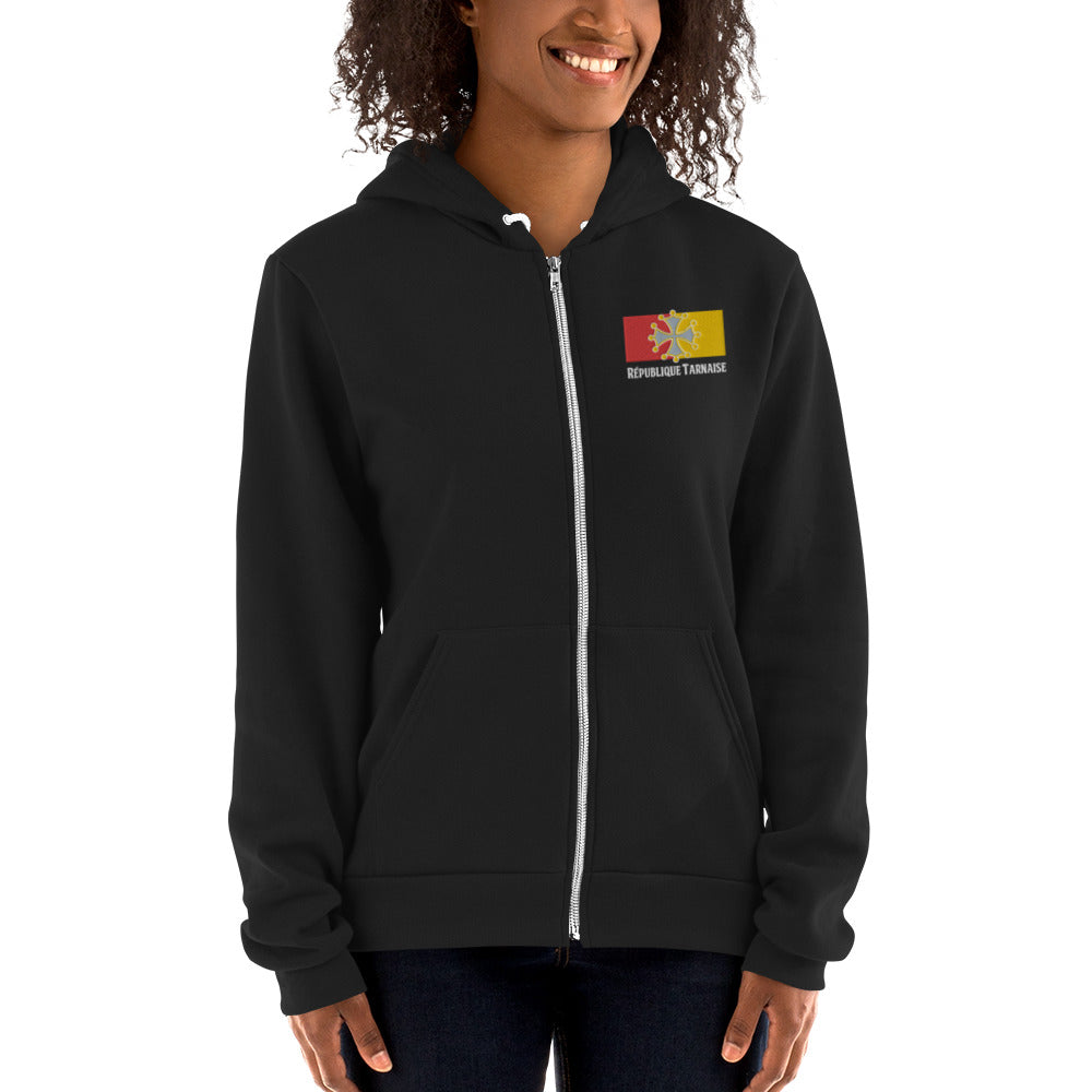 Sweatshirt Tarnais gris - Broderie élégante et humoristique
