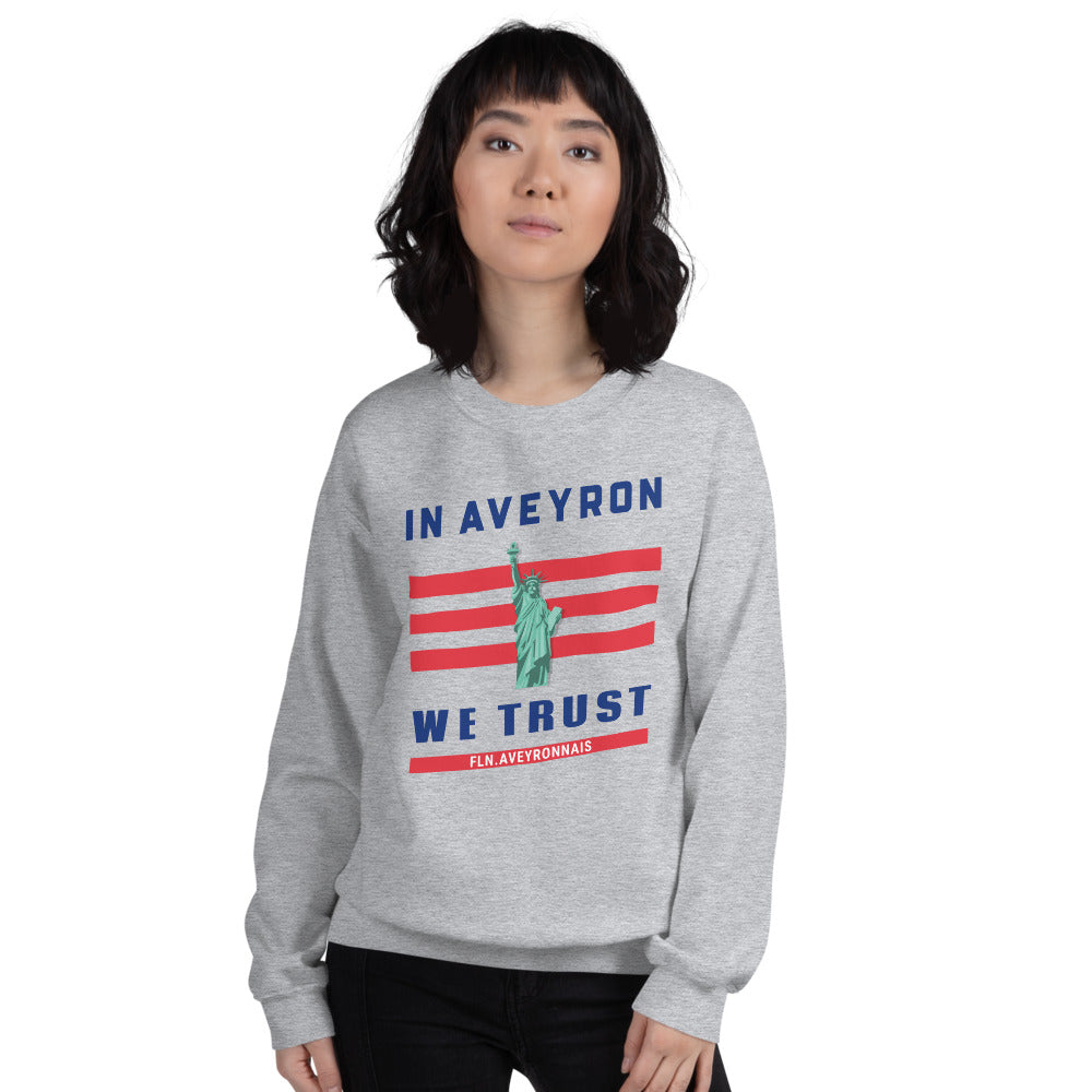 Sweatshirt Aveyron - In AVEYRON we trust dos