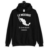 Thumbnail for Sweatshirt Mexique noir - Mon histoire commence avec humour
