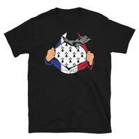 Thumbnail for T-shirt Bretagne noir - Super héros breton avec humour