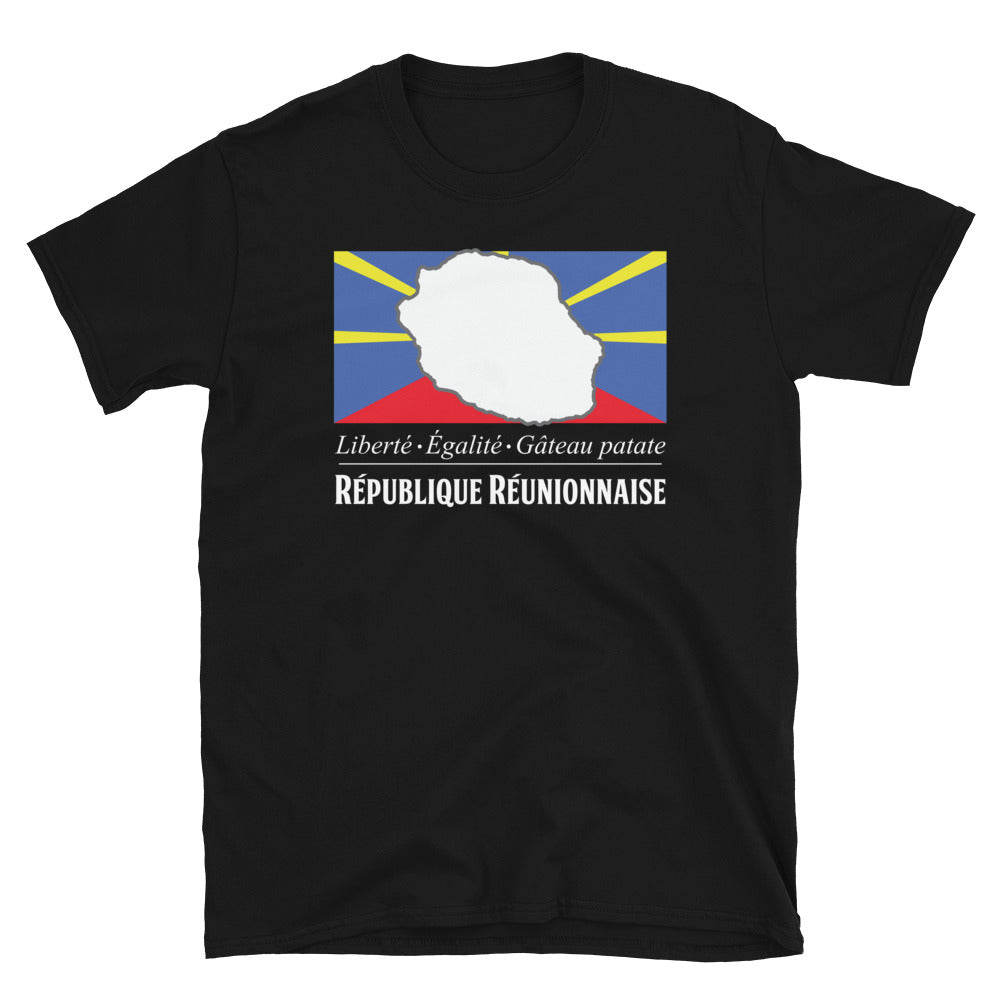 T-shirt Réunion noir - Fierté locale en coton doux
