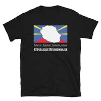 Thumbnail for T-shirt Réunion noir - Fierté locale en coton doux