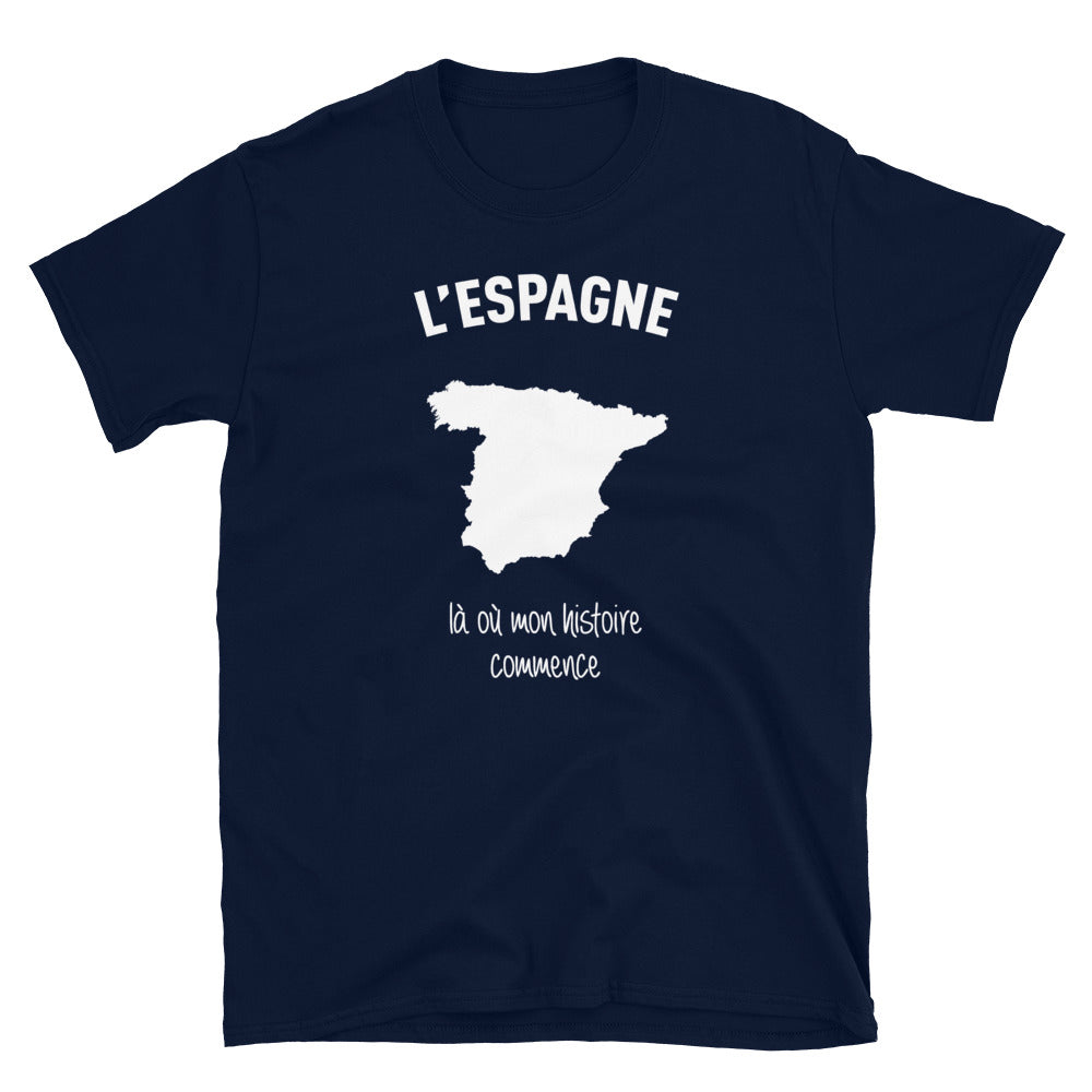 Espagne là où mon histoire commence - T-shirt Standard - Ici & Là - T-shirts & Souvenirs de chez toi