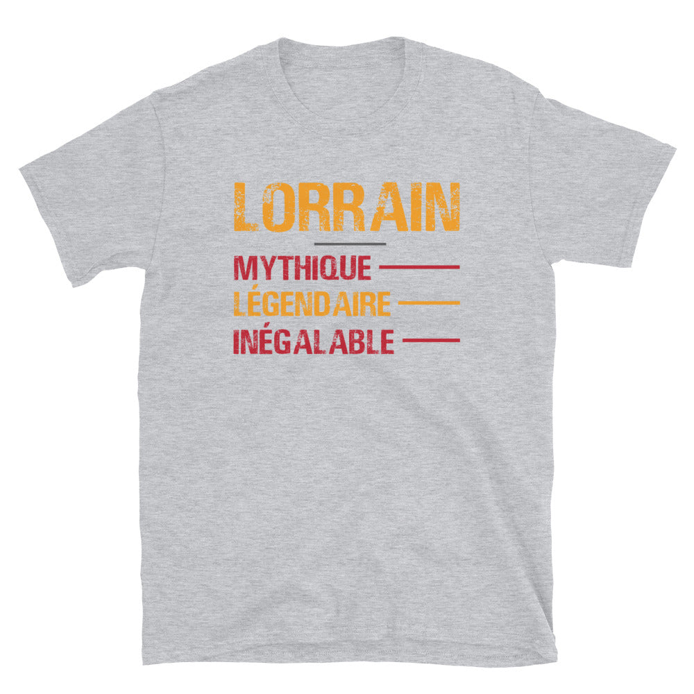 T-shirt Lorrain bleu marine dos - texte humoristique sur les origines