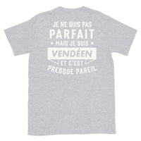 Thumbnail for T-shirt Vendée gris foncé - Je ne suis pas parfait mais.