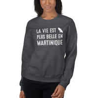 Thumbnail for Sweatshirt Martinique noir dos - La vie est plus belle en Martinique
