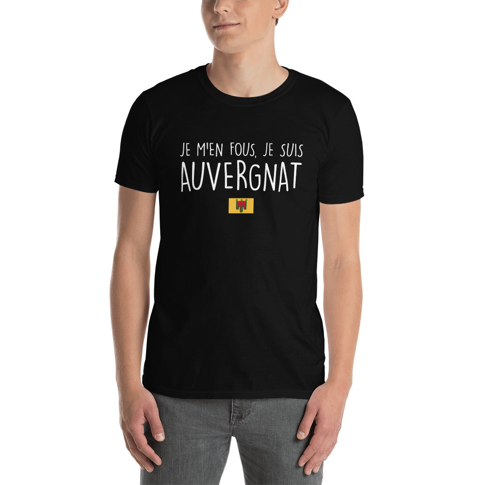 T-shirt Auvergne noir dos - M'en fous, je suis Auvergnat