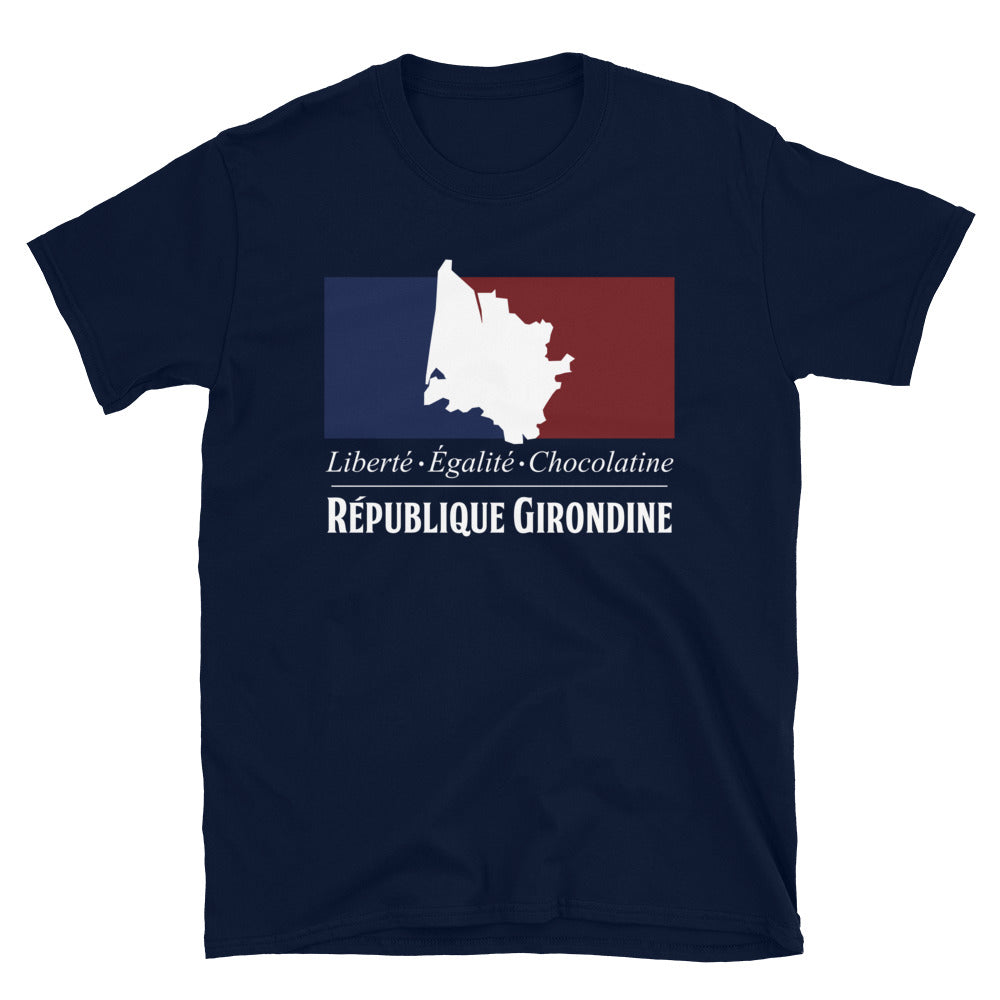 T-shirt République Girondine bleu marine - Liberté, Égalité Chocolatine