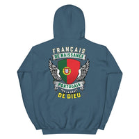 Thumbnail for Sweatshirt Portugal gris foncé dos - Fierté et humour à porter