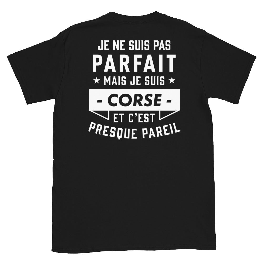 T-shirt Corse noir - Je ne suis pas parfait mais.