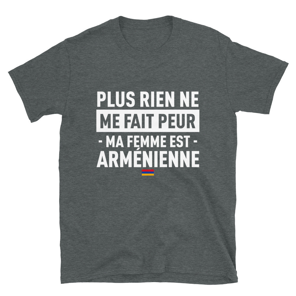 T-shirt Arménien gris foncé - Plus rien ne me fait peur ma femme est