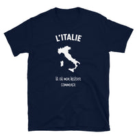 Thumbnail for T-shirt Italie marine dos - Mon histoire commence avec fierté