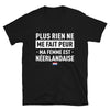 T-shirt Pays-Bas noir - Ma femme est ma force