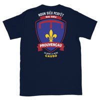Thumbnail for T-shirt Provence noir dos - Noun siéu perfèt mai siéu Prouvençau