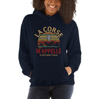 Thumbnail for Sweatshirt Corse bleu marine dos - La Corse m'appelle, il faut que j'y aille
