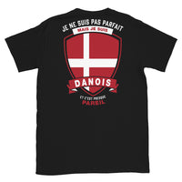 Thumbnail for T-shirt Danemark noir - Je ne suis pas parfait mais.