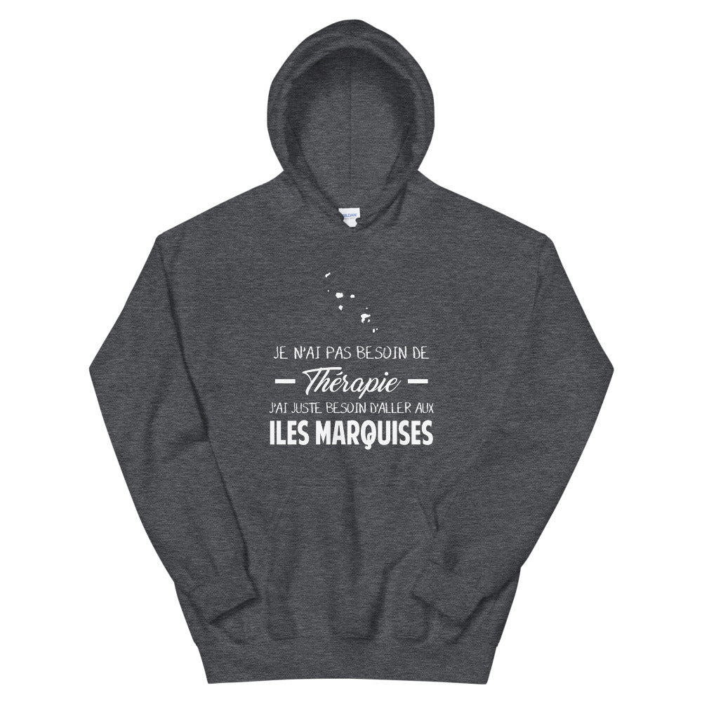 Thérapie îles marquises - Polynésie - Sweatshirt à capuche - Ici & Là - T-shirts & Souvenirs de chez toi