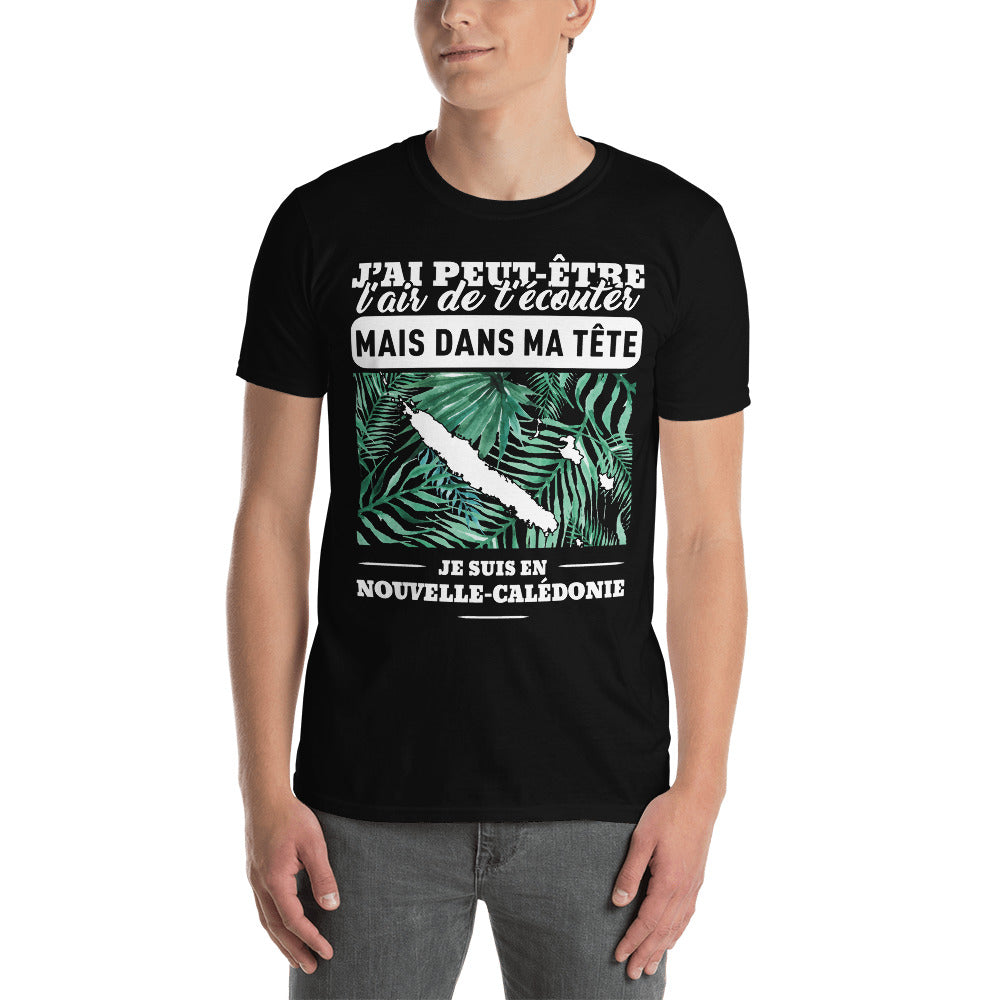 T-shirt Nouvelle Calédonie noir dos - Écoute et rêve en couleur