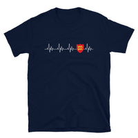 Thumbnail for Normandie blason et battement de cœur - T-shirt Standard - Ici & Là - T-shirts & Souvenirs de chez toi