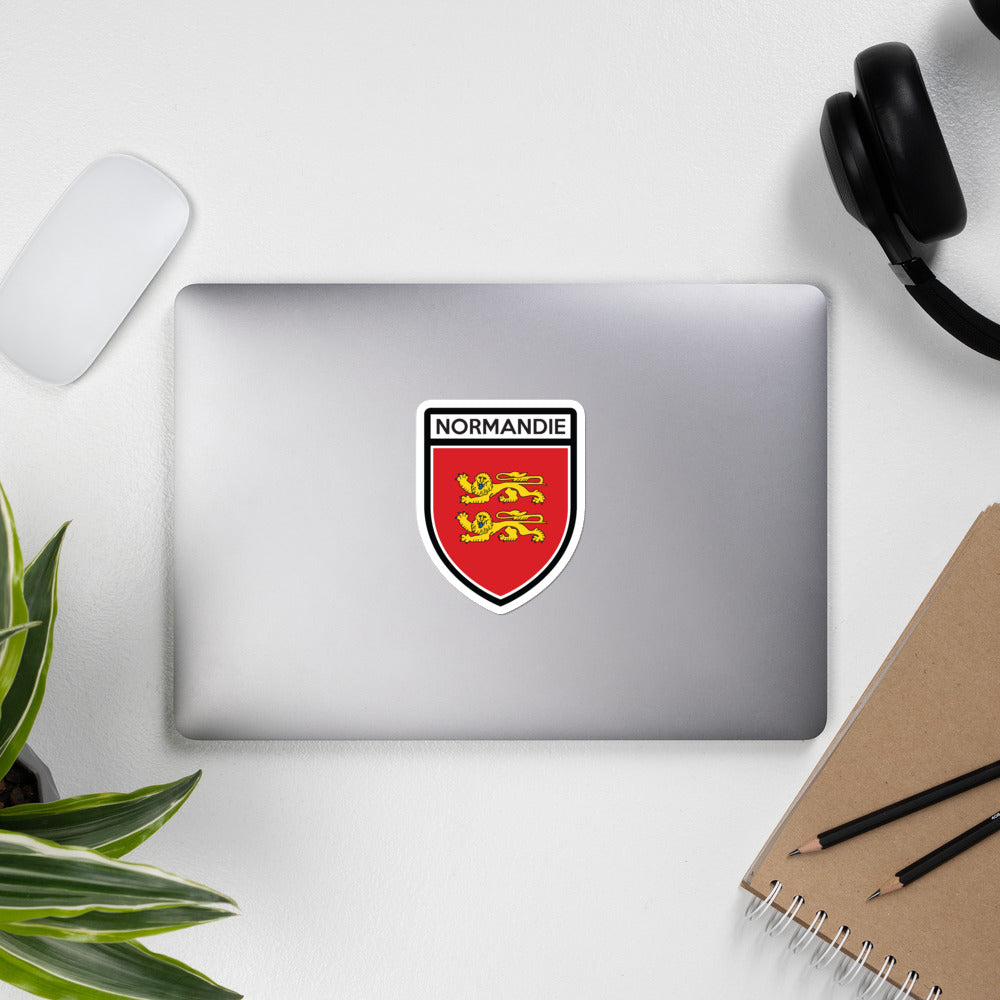 Autocollant Normandie - Blason aux deux lions Léopardés