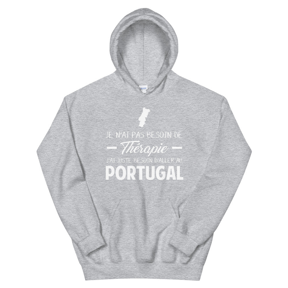 Sweatshirt Portugal gris foncé dos - Pas besoin de thérapie