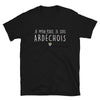 T-shirt Ardéchois noir - Je m'en fous je suis ardéchois