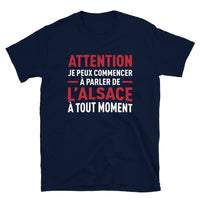 Thumbnail for T-shirt Alsace gris foncé chiné - Je peux parler de l'Alsace à tout moment