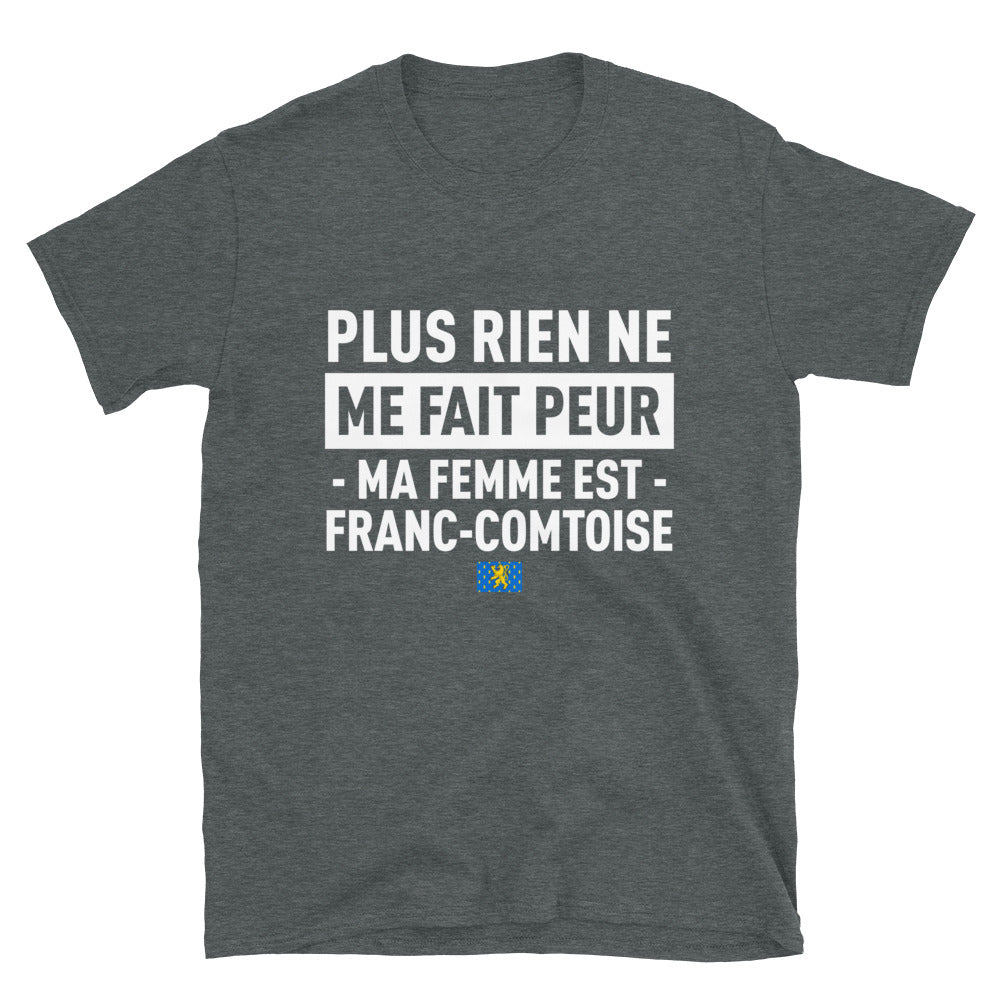 T-shirt Franche-Comté bleu marine - Ne cherchez plus, ma femme est.