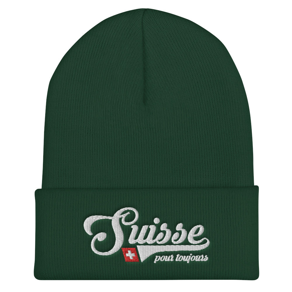 Bonnet Suisse bleu marine - Pour toujours avec fierté