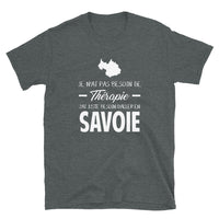 Thumbnail for T-shirt Savoie gris foncé dos - Pas besoin de thérapie, juste du bonheur