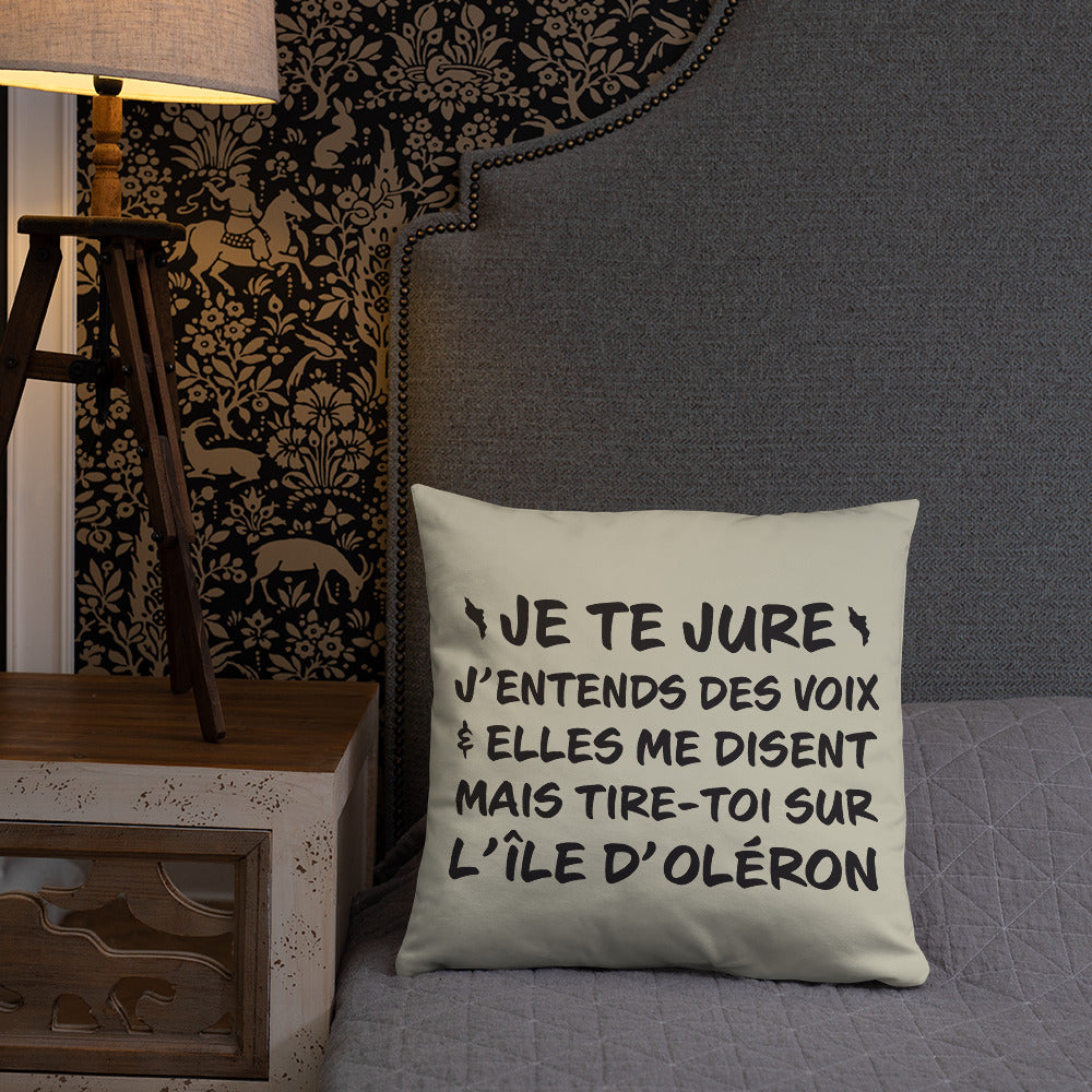 Tire toi sur l'île d'Oléron - Coussin décoratif et humoristique sur Oléron - Ici & Là - T-shirts & Souvenirs de chez toi