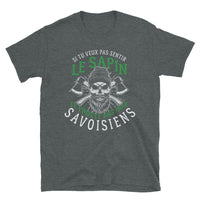 Thumbnail for T-shirt Savoie gris foncé dos - Te frotte pas aux Savoisiens