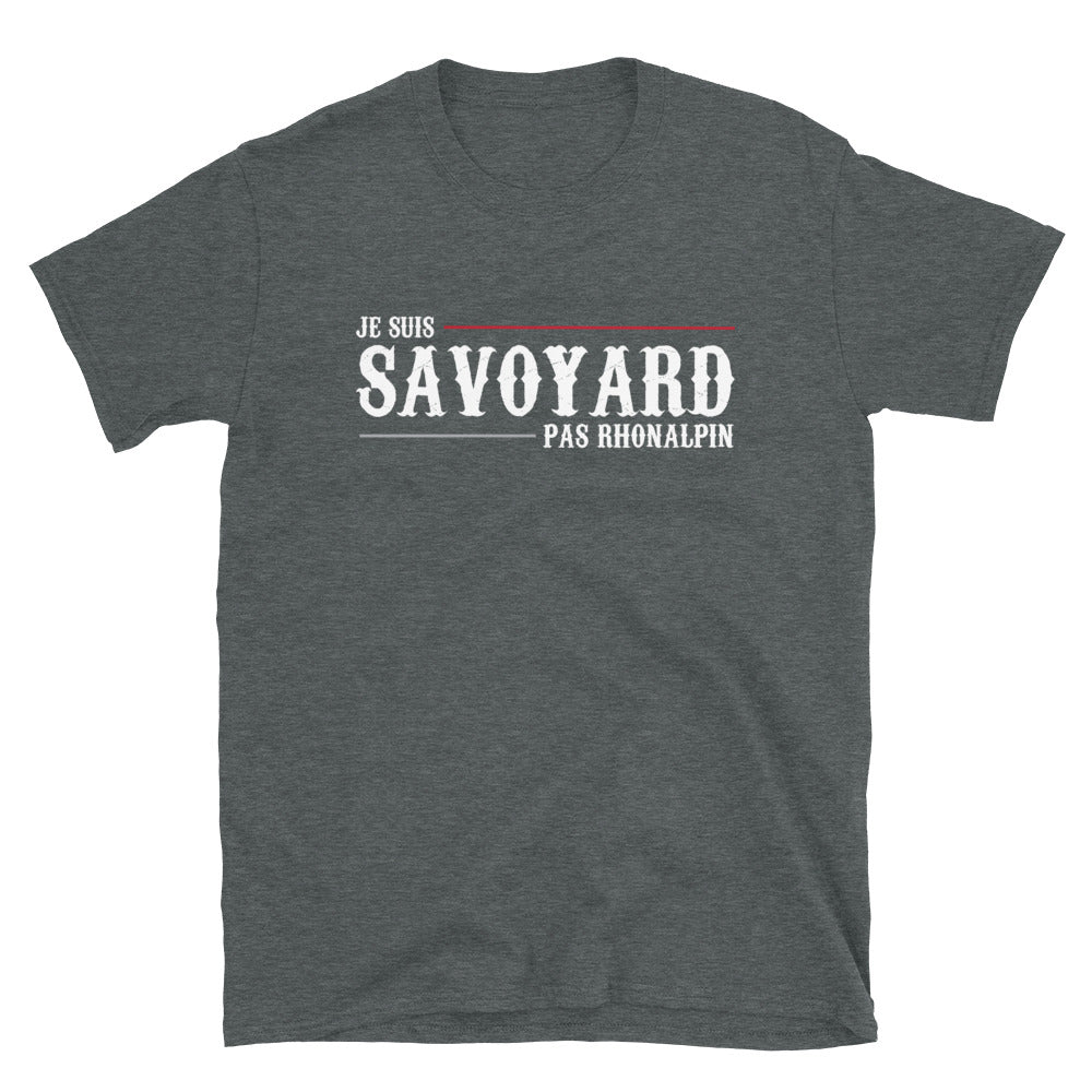 T-shirt Savoyard gris foncé chiné - Je suis Savoyard pas