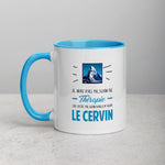 Thérapie Cervin - Matterhorn - Valais - Mug Couleur intérieure bleu - Ici & Là - T-shirts & Souvenirs de chez toi