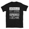 T-shirt Espagne noir - Désolé ce mec est pris par une fille